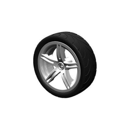 Wheel silver 4.30/150-12 slick left - BERG