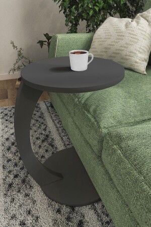 Wheeled C Coffee Table Sofa Table Side Table Nesting Coffee Table Serving Table - Anthracite Gray TKRCSHP01 - interGO