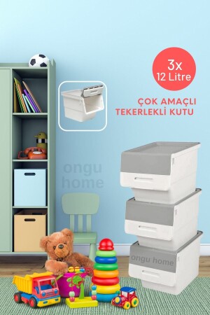 Wheeled Storage and Supplies Box Motek Organizer Box 3-Layer Motek (3X12LT) Ongu081y - ongu home
