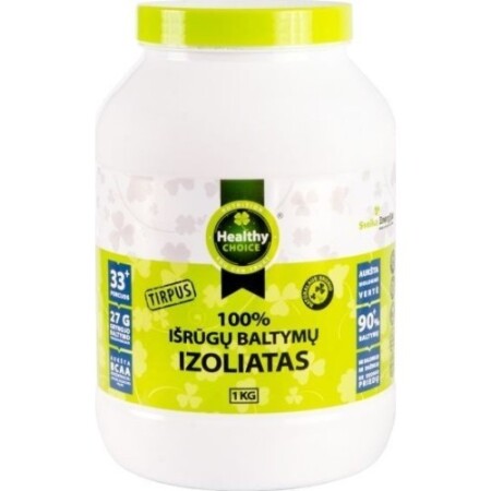 Whey protein isolate Healthy Choice, 1kg - Healthy Choice