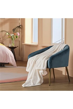 White 220x230 Double Fleece Blanket for Living Room Living Bedroom TV Blanket Sofa Throw NT0T10064 - NT Handmade