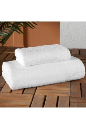 White 50x90 + 70x140 Bath Towel Set 680 Gr 100% Cotton, Hotel Towel, Set of 2 SoftestEcoEponjTowel - Softest