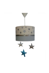 White Blue Star Fancy Children's Young Baby's Room Chandelier Single Pendant Lamp 27052015 - Egelight