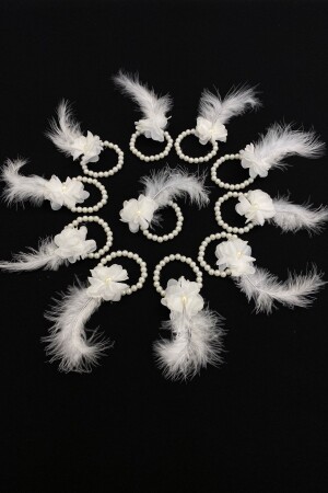 White Bridesmaid Bracelet - Bride To Be - Bachelorette Party - Wedding - Henna Night Bracelet 10 Pieces - Zeymerade