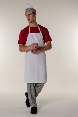 White Chef and Kitchen Hanging Apron SADEAO - Mert Giyim