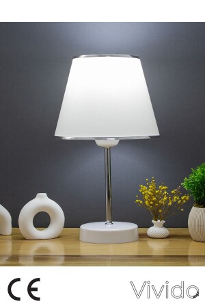 White Chrome Sapphire Modern Lampshade - Vivido Abajur