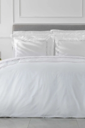 White Collection Oriane Gri Nakışlı Percale Çift Kişilik Nevresim Takımı 200.20.01.0105 - Karaca Home