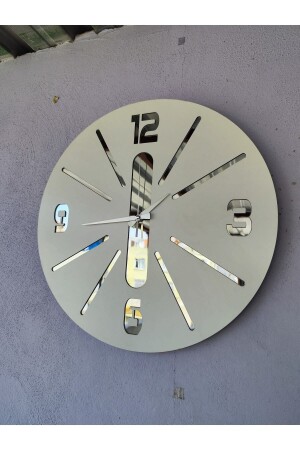 White Color Gift Wooden Decorative Wall Clock with Different Patterns 50cm - Aa Shop