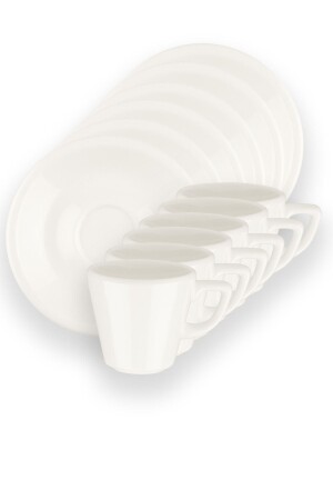 White Core Set of 6 Coffee Cups COR70-TAKIM - Bonna