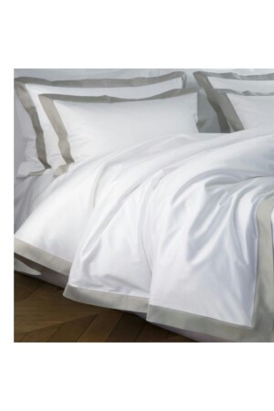 White Cotton Satin Double King Size Duvet Cover Set kngbatbyz55 - METİNEV