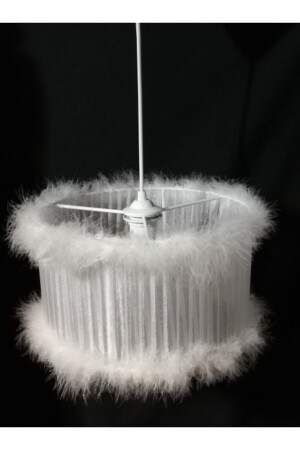 White Feather Bedroom Chandelier Diameter 30 Cm 5902136523000 - TEKAY AYDINLATMA