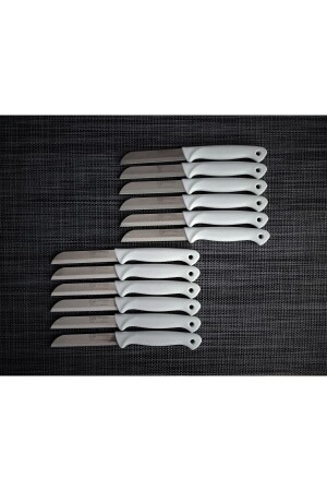 White Glitter Fruit Knife 12 pcs - Solingen