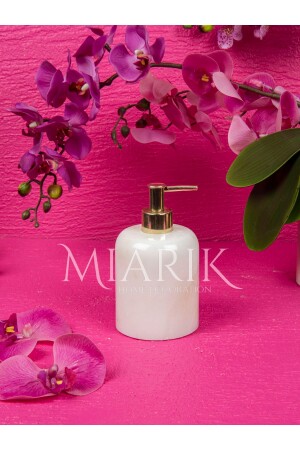 White Gold Detailed Liquid Soap Dish WHITE GOLD LIQUID SOAP DISH - MIARIK DESIGN & DEKORASYON