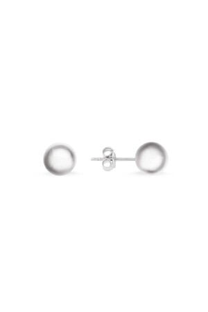 White Gold Knob Earrings - Altın Sepeti