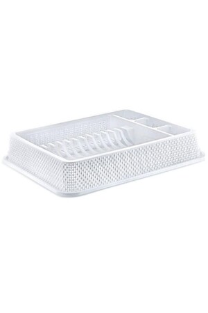 White Honeycomb Textured Easy to Disassemble Plate Rack Dish Rack Cutlery 50x42 Dish Basket LYN0904231322 - abnturk