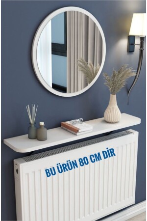 White Honeycomb Top - Removable - Flying Shelf & Drainer Without Wall Mounting, Oval Cut 80 Cm - Talaştozum