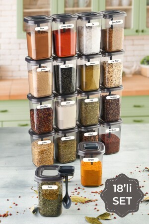 White Labeled 18-piece Luna Spice Shaker with Spoon BYZETKTLILUNABHRTLK18LI - Vienev