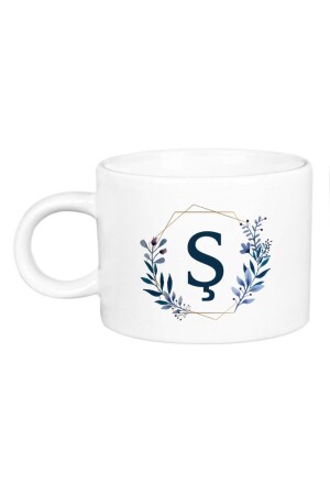 White Letter S Printed Porcelain Luxury Cup - Hobishop