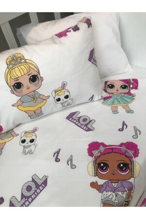 White Lol Doll Duvet Cover Set BBK9373 - Çeyiz Bahçesi