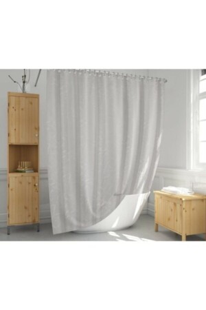 White Marble Pattern Double Wing Shower Curtain 5026 2 x 100 x 200 cm 9 - Evdy