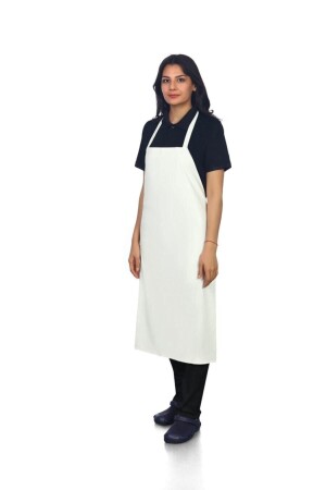 White Oilcloth PVC Washing Apron - Cleaner - Dishwasher - Butcher - Waterproof - PVC Oilcloth THBMSB-MB001 - Bayram İş Elbiseleri
