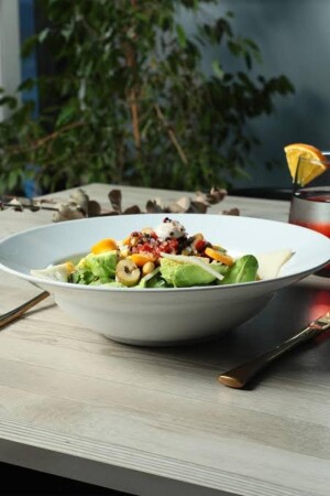 White Pasta Plate pastabeyaz001 - NUREVSAN HOME