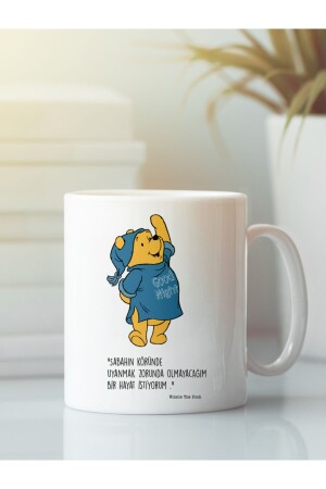 White Porcelain Mug Cup Winnie The Pooh Love Friendship Friendship Brotherhood Affection - Hrs
