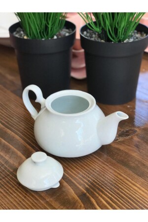 White Porcelain Teapot - İstoçhome