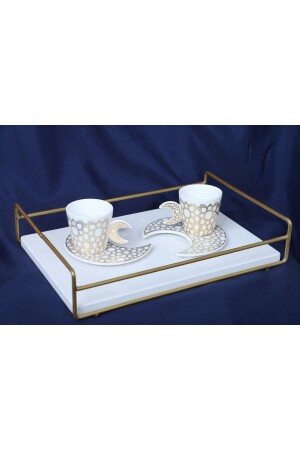 White Quartz Marble Coffee Presentation Tray THN637 - Tuna Stone