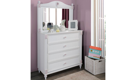 White Romantic Dresser - Cadde Yıldız