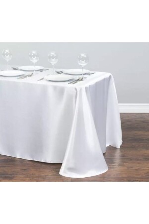 White Satin Tablecloth - Mer Home