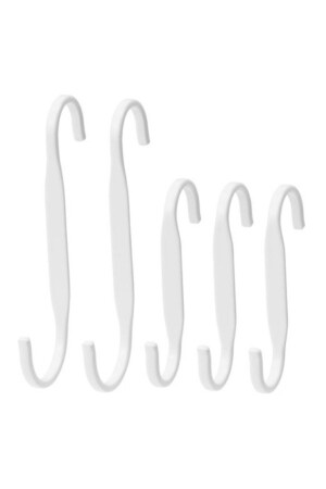 White Steel Hook 5 Pieces NEREBY - IKEA