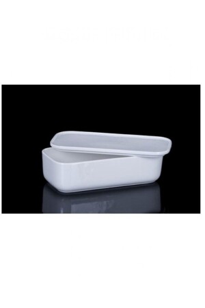 White Tekli Dikdörtgen Kapaklı 18,5x9cm Porselen Kase Kahvaltılık 10877 ( 010877 ) SCT-010877-18 - ACAR