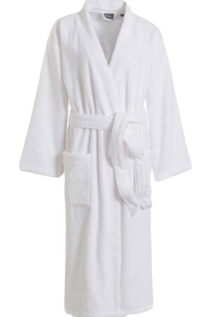 White Unisex Bathrobe - Hizsoy Tekstil