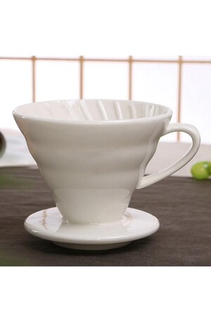 White V60 02 Dripper Ceramic Coffee Brewing Equipment Filter Coffee FNS12 - Fenusa