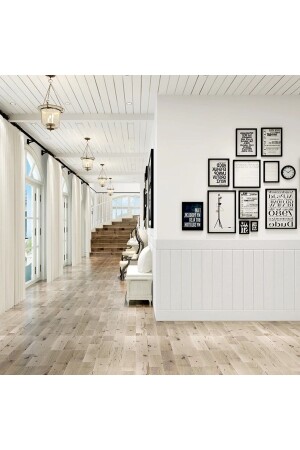 White Wainscoting 3d Self Adhesive Wallpaper Wall Panel - Renkli Duvarlar