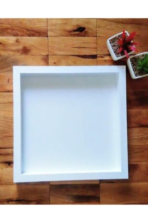 White Wooden Board Frame 30x30 cm Pa02 - Partikutum