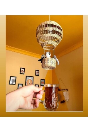 Wicker Bamboo Rattan Balloon Chandelier Children's Room Chandelier G9283730001 - gudelidekor
