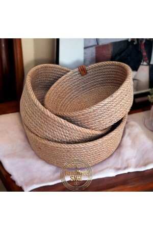 Wicker Basket 1. Class A Quality Wicker Jute Basket 100% Natural Wicker Basket Set - HandmadeSNM