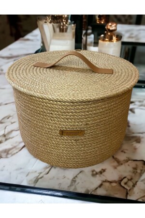 Wicker Basket - Decorative Basket with Lid - Multi-Purpose Storage Box - Wicker Potato and Onion Basket - Ayşe Serhoşoğlu Home Design