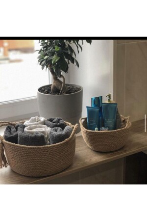 Wicker Bath Basket Set of 2 758565 - SILA