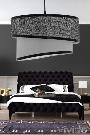 Wicker Black Chandelier ABS-6000A - Vivido Abajur