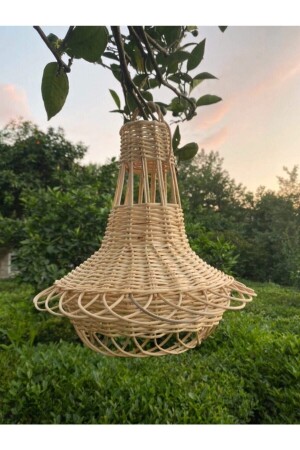 Wicker Chandelier Living Room Garden Balcony Room Pendant Lamp Hand Knitted Hand Made Decorative Lighting TYC00641886277 - RUSTİKEVDECORART