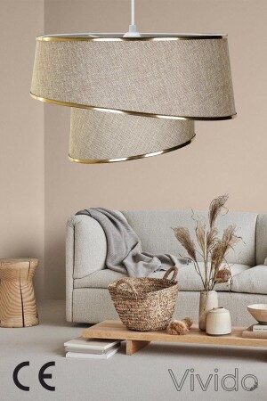 Wicker Kumbeji Orion Chandelier ABS lampshade-6700 - Vivido Abajur