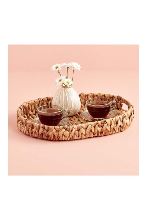 Wicker Oval Decorative Tray S 32x23 Cm ELZ2123 - ELZEY HOME