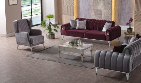 Wicker Sofa Set Metal Case - Cadde Yıldız