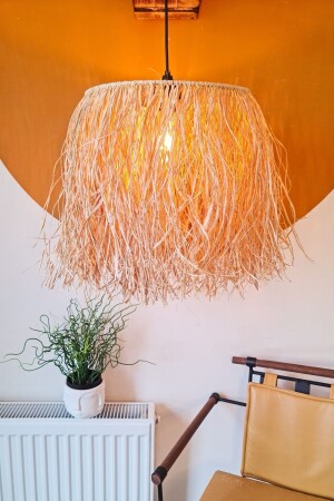 Wicker Tassel Chandelier Raffia Bohemian Chandelier - Bubihome