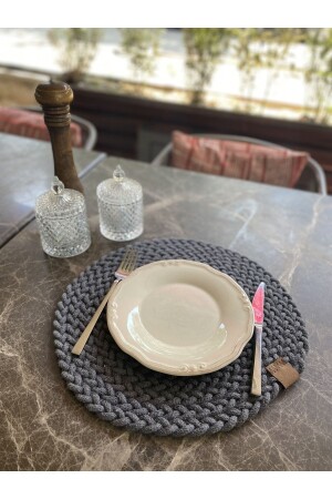 Wicker Textured American Service Snail Weave Single Charger Plate - Halımax