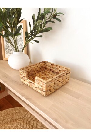 Wicker Water Hyacinth Sturdy Napkin Holder - Kaihome