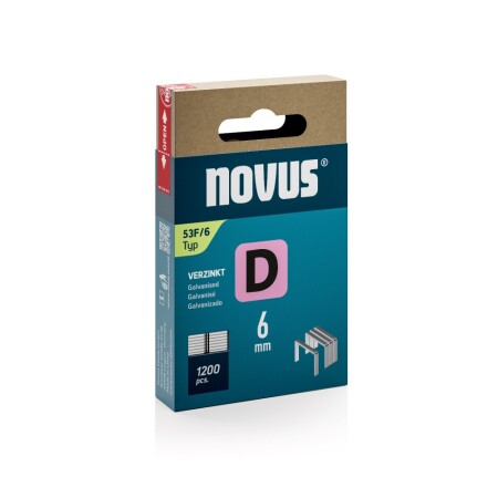 Wide staples NOVUS D 53F/6, 1200pcs. - Novus